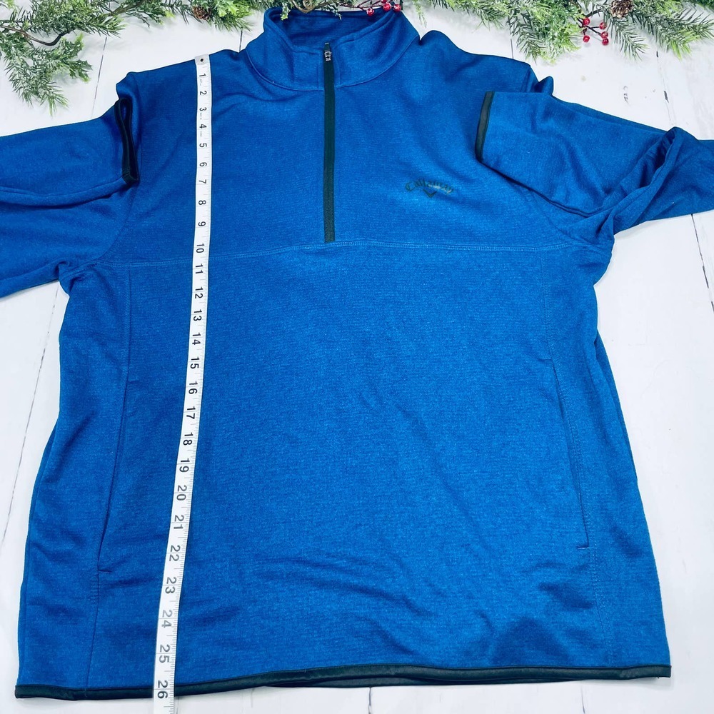 Men's Callaway Half Zip Blue Pull Over - Picture 6 of 7
